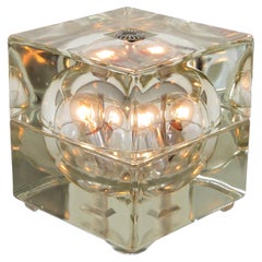 Alessandro Mendini Italian Cubosfera Table Lamp Fidenza Vetraria, circa 1960