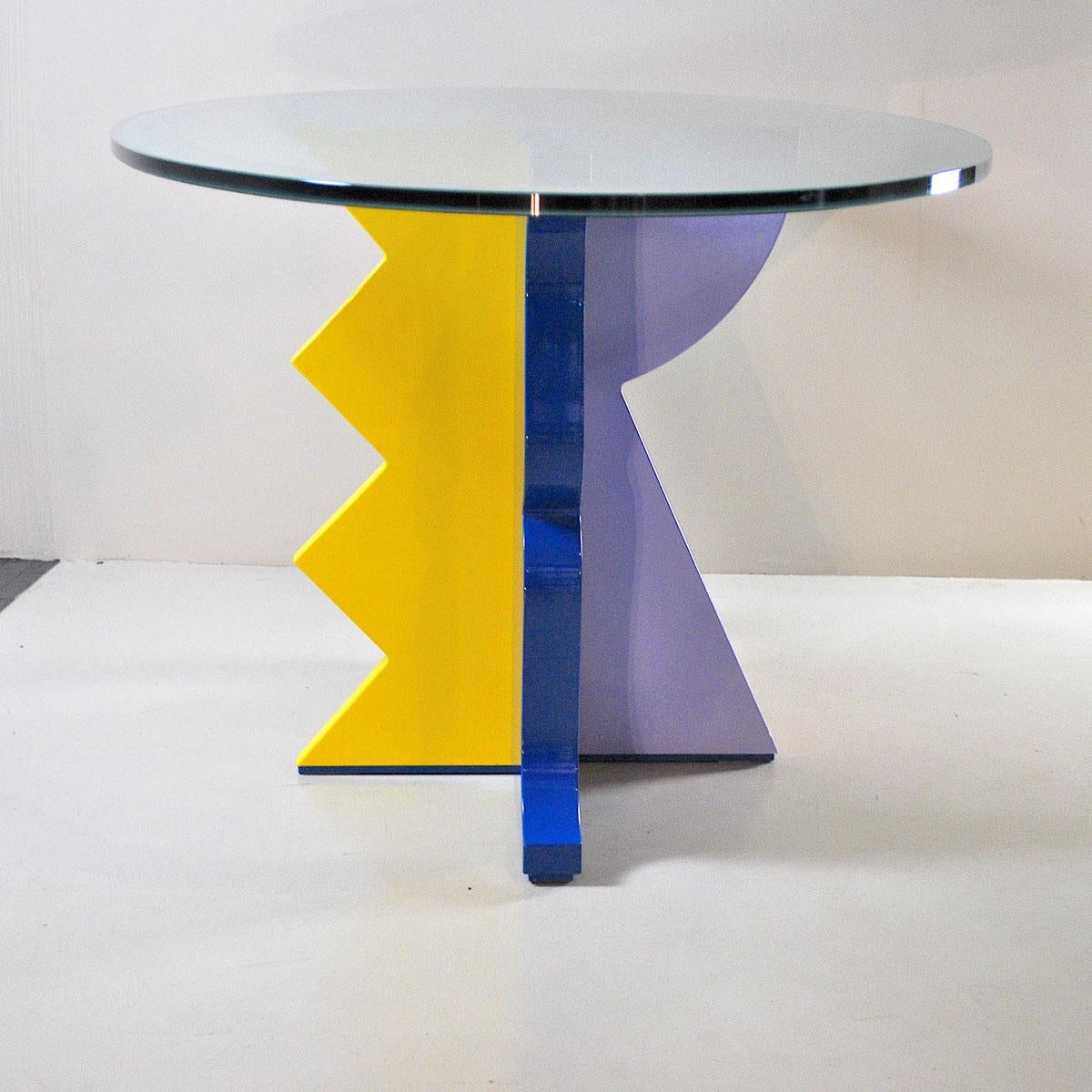 Alessandro Mendini Italian Midcentury Table by Memphis from the 1980s 5