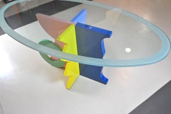 Alessandro Mendini Italian Midcentury Table by Memphis from the 1980s