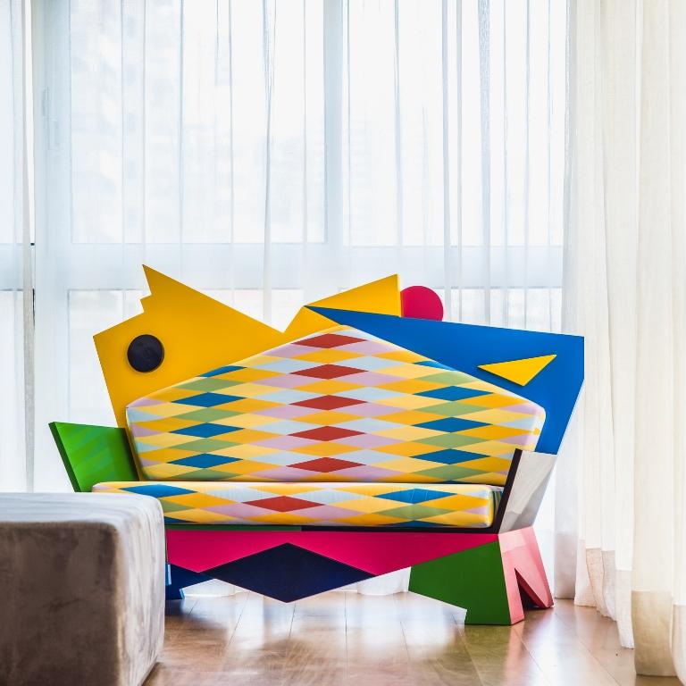 Laqué Alessandro Mendini, canapé K2, Brésil 2012 en vente
