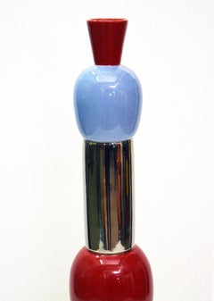 Alessandro Mendini large ceramic Totem in limited edition, prod. Superego