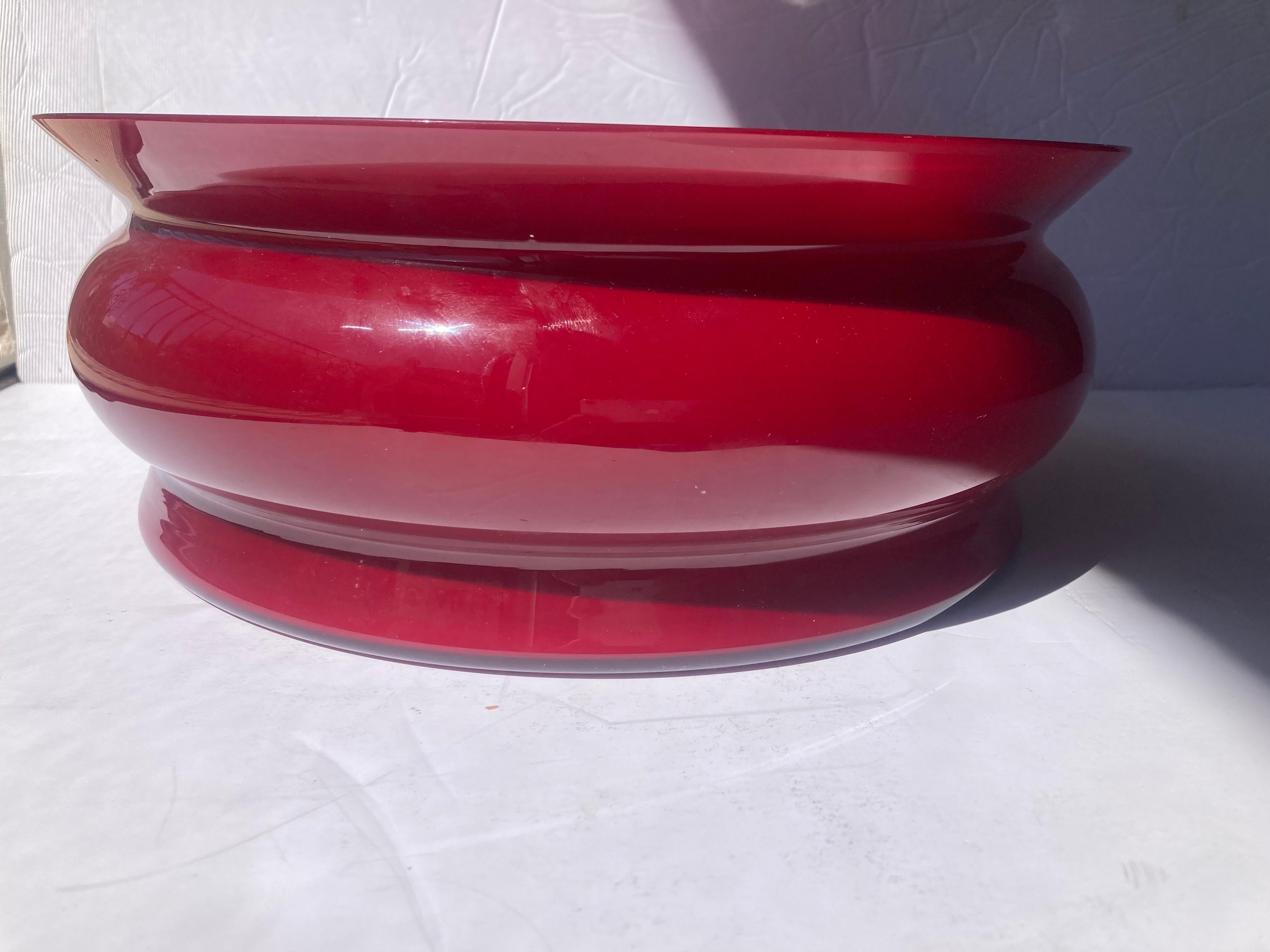 Post-Modern Alessandro Mendini Murano  glass bowl/centerpiece for Venini . Signed For Sale