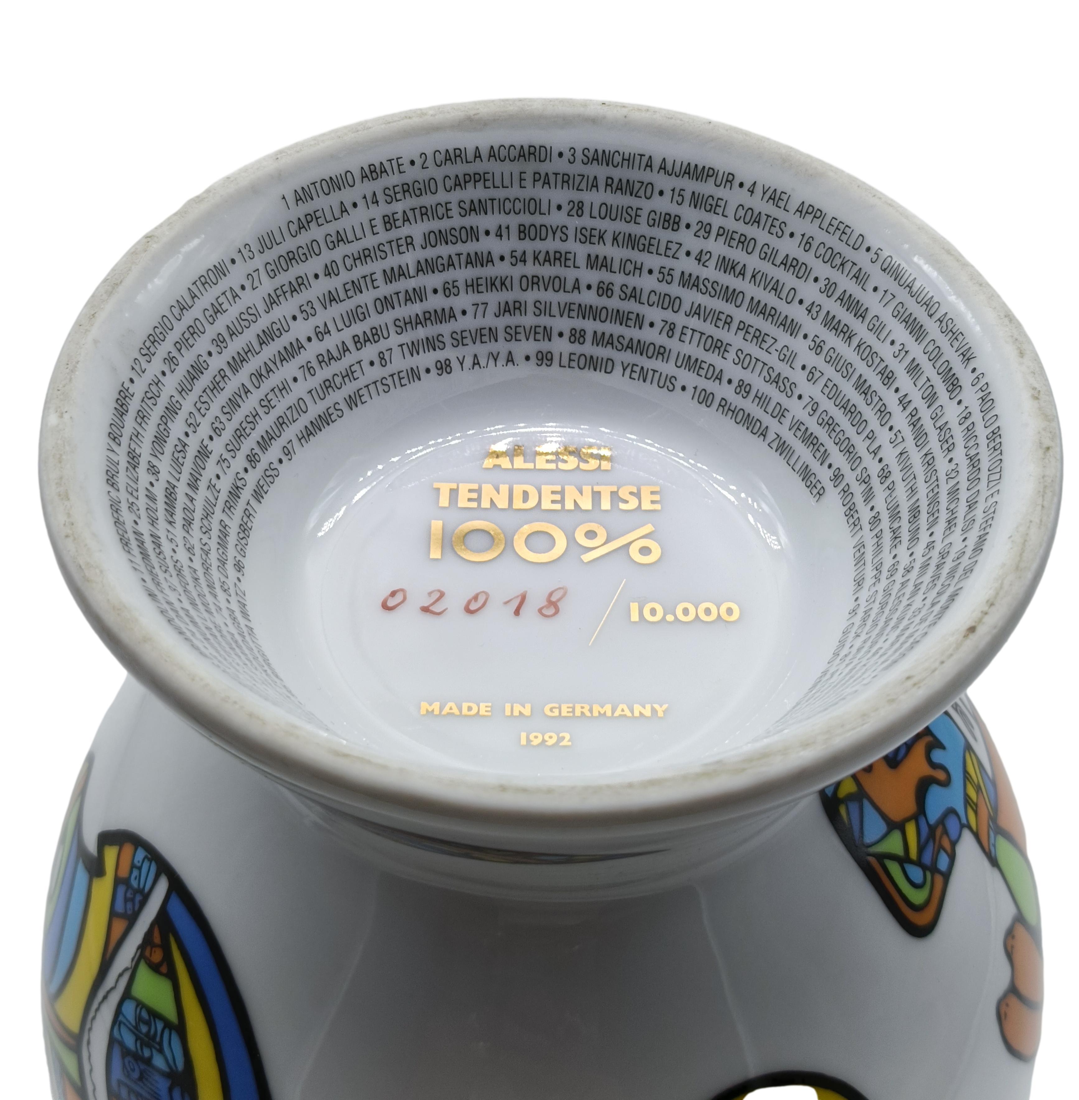 Alessandro Mendini per Alessi Vaso in Ceramica Serie 