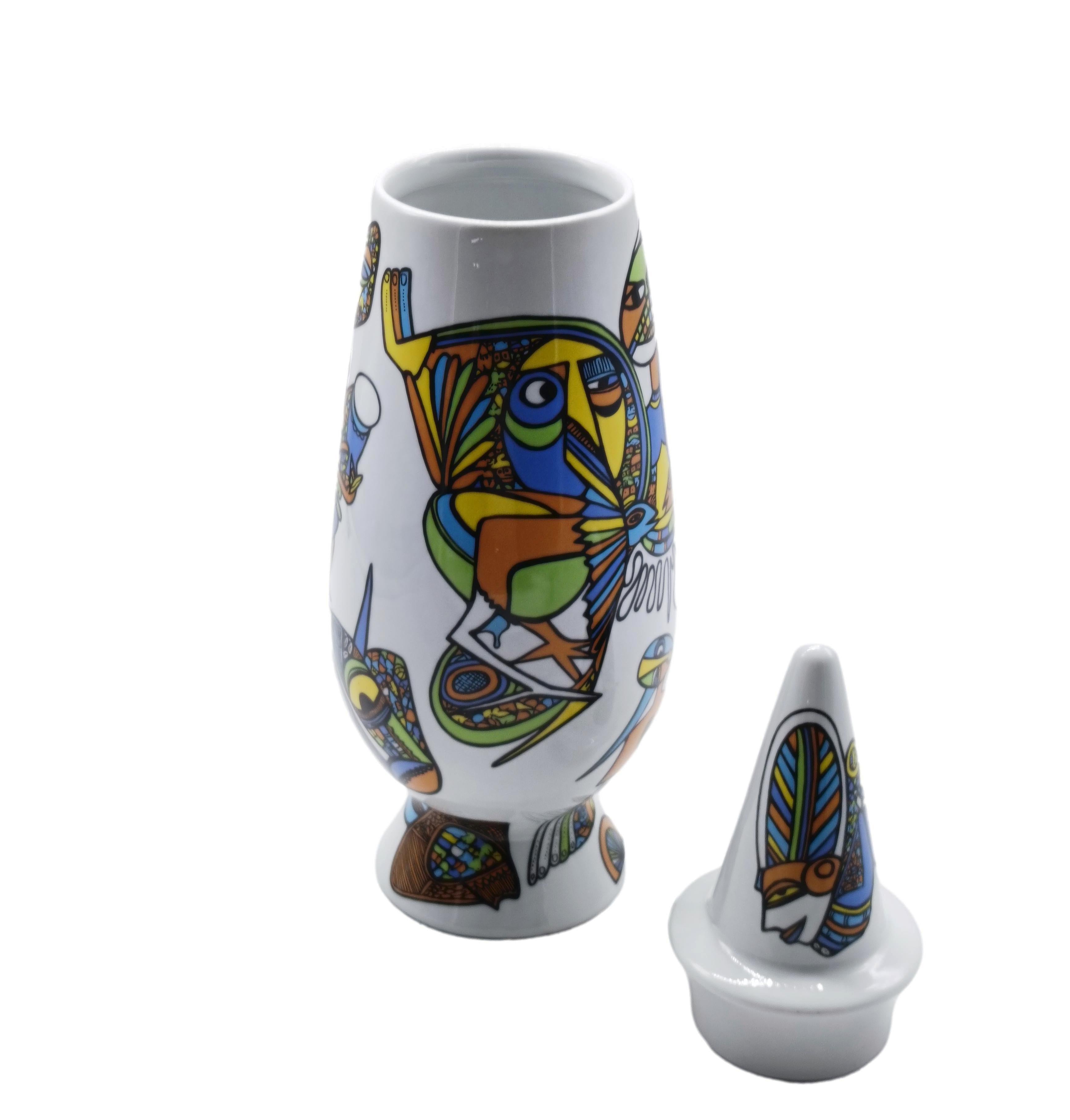 Italian Alessandro Mendini per Alessi Vaso in Ceramica Serie 