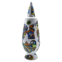 Alessandro Mendini für Alessi Keramikvase Serie '100% Make Up', Italien 1992