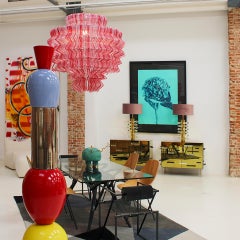 Alessandro Mendini, Glazed Ceramic Totem, Italy, circa 1980s