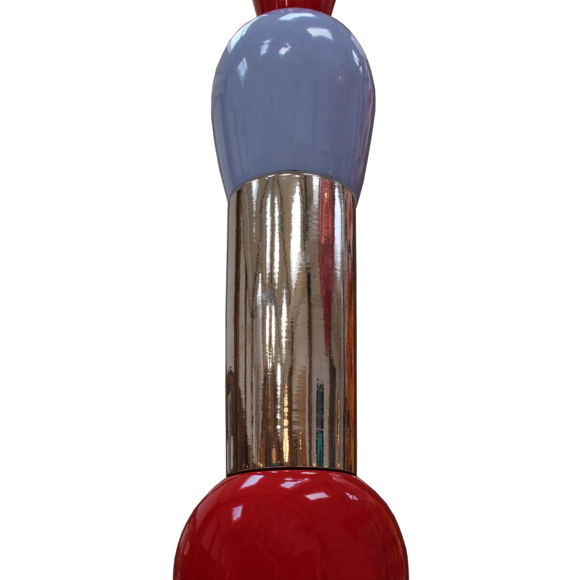 Alessandro Mendini, Glazed Ceramic Totem, Italy, circa 1980s For Sale 7