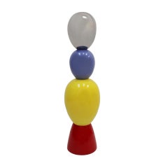 Alessandro Mendini, Glazed Ceramic Totem, Italy, circa 1980s