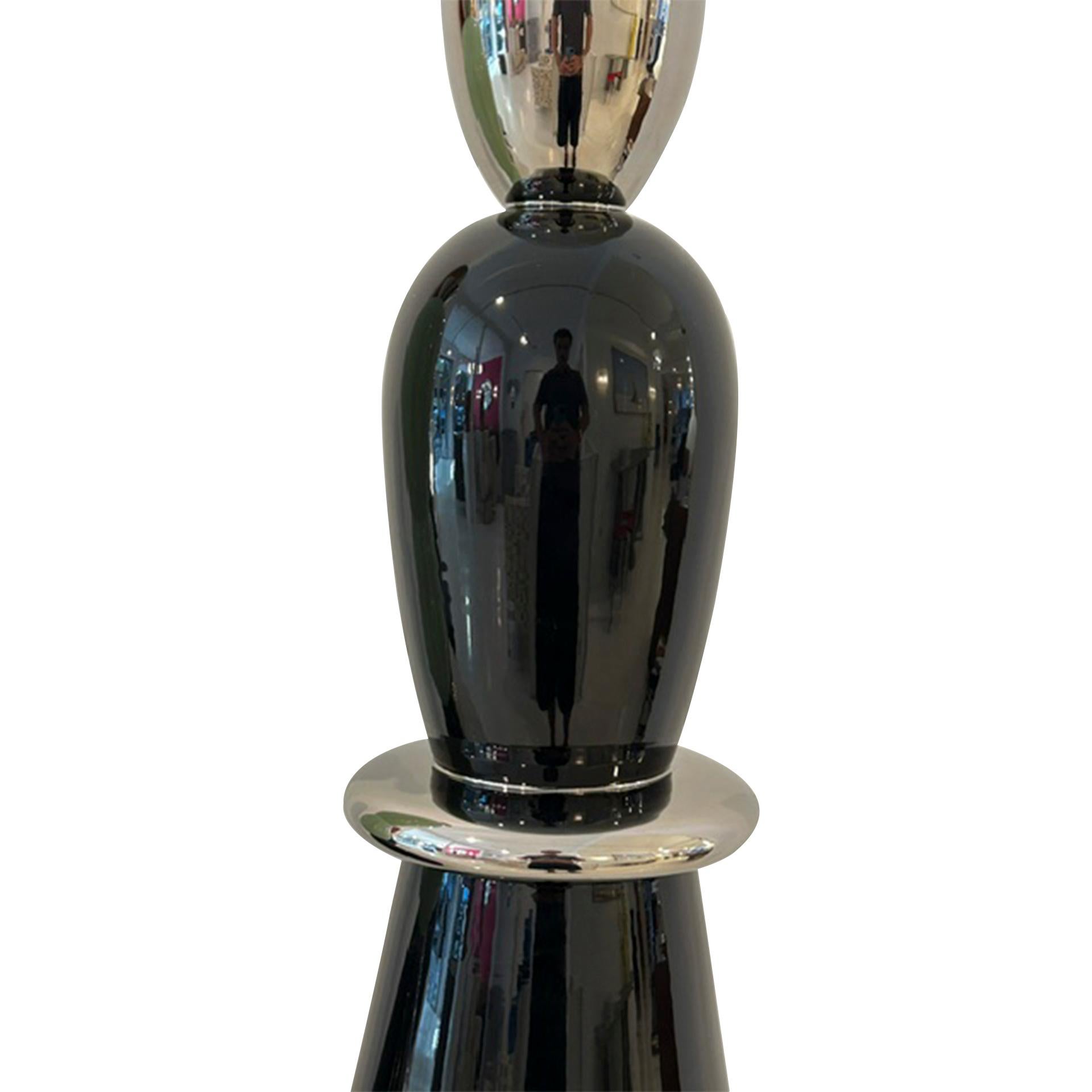Silver Black Totem Designed by Alessandro Mendini. Italy For Sale 4