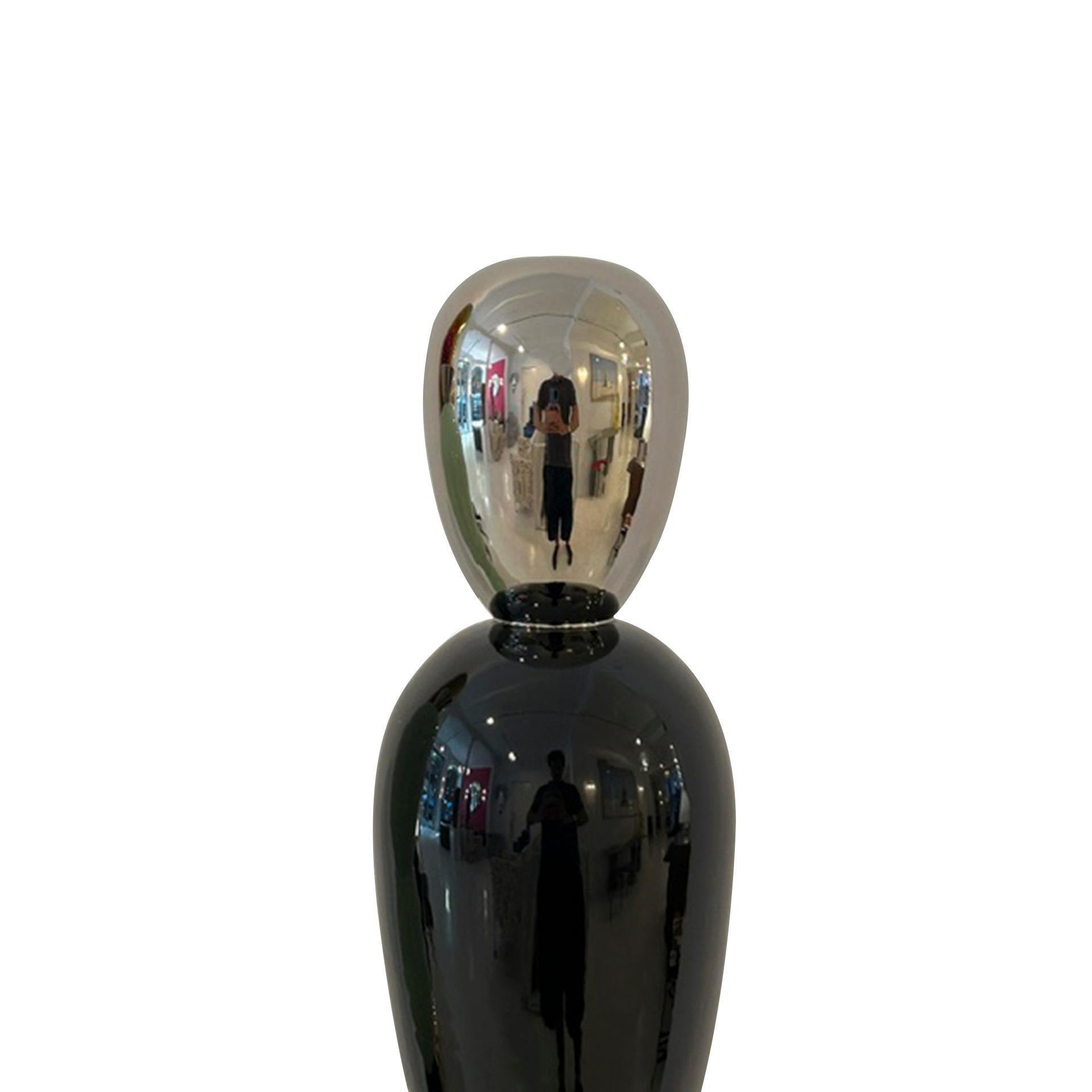 Silver Black Totem Designed by Alessandro Mendini. Italy For Sale 5