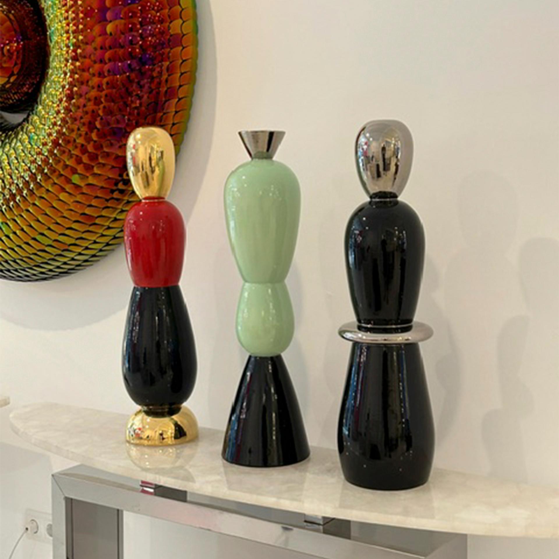Silver Black Totem Designed by Alessandro Mendini. Italy For Sale 7