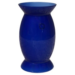 Alessandro Mendini Vase en verre bleu "Idalion" de la série Murano, 1995