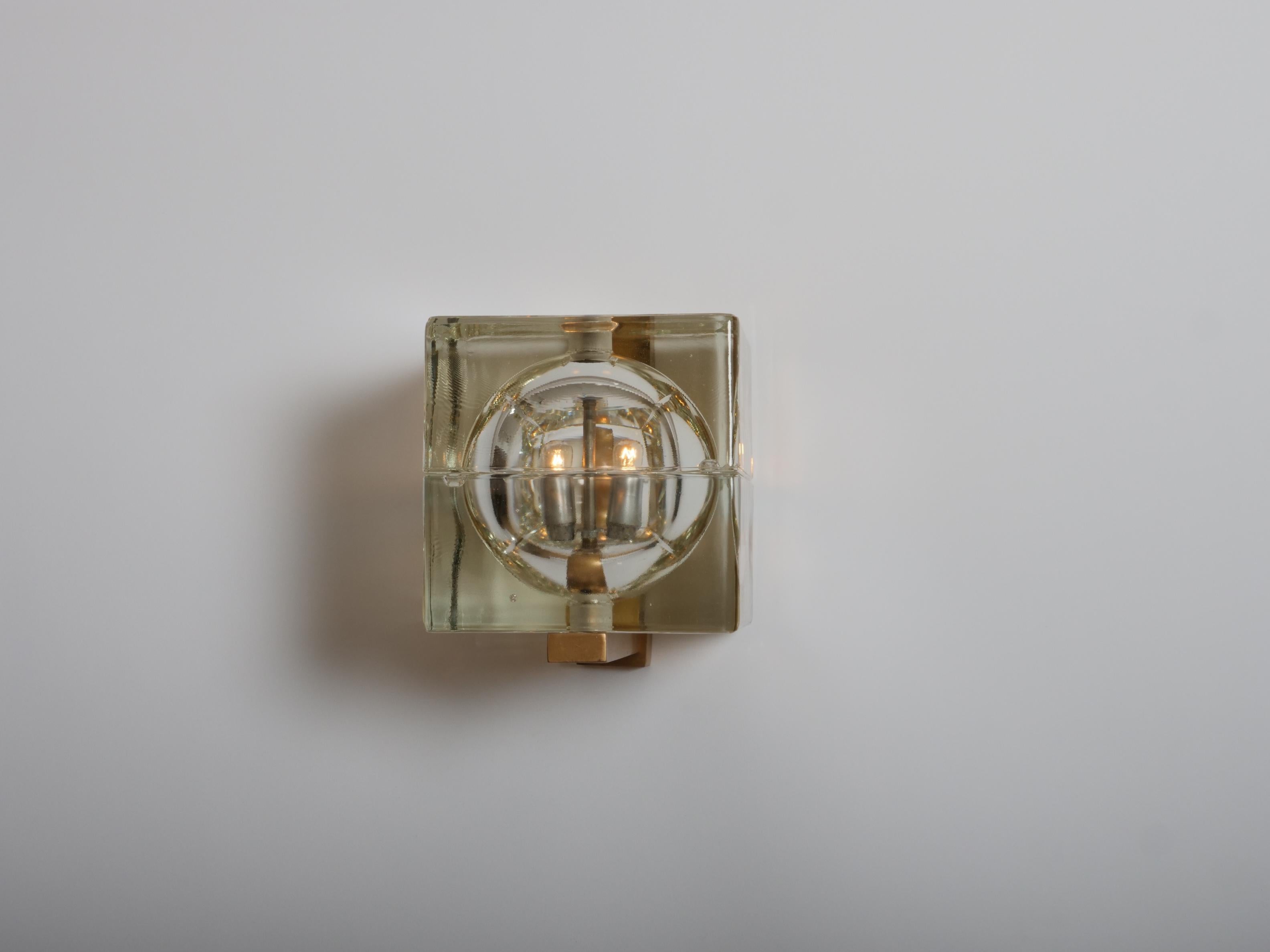 Brass Alessandro Mendini wall lights. Set of nine For Sale