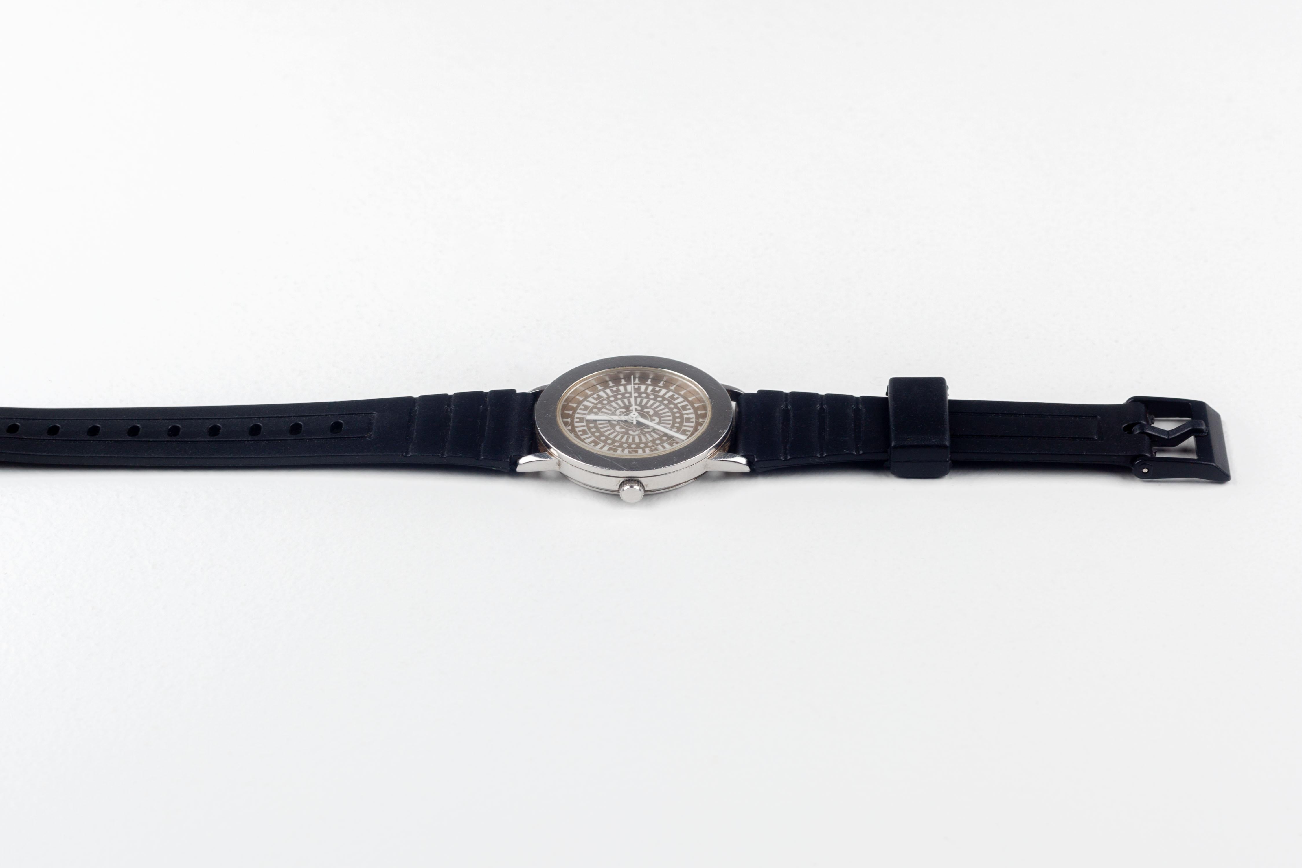 Metal Alessandro Mendini Wristwatch for Studio Alchimia, Museo Alchimia 1986 For Sale
