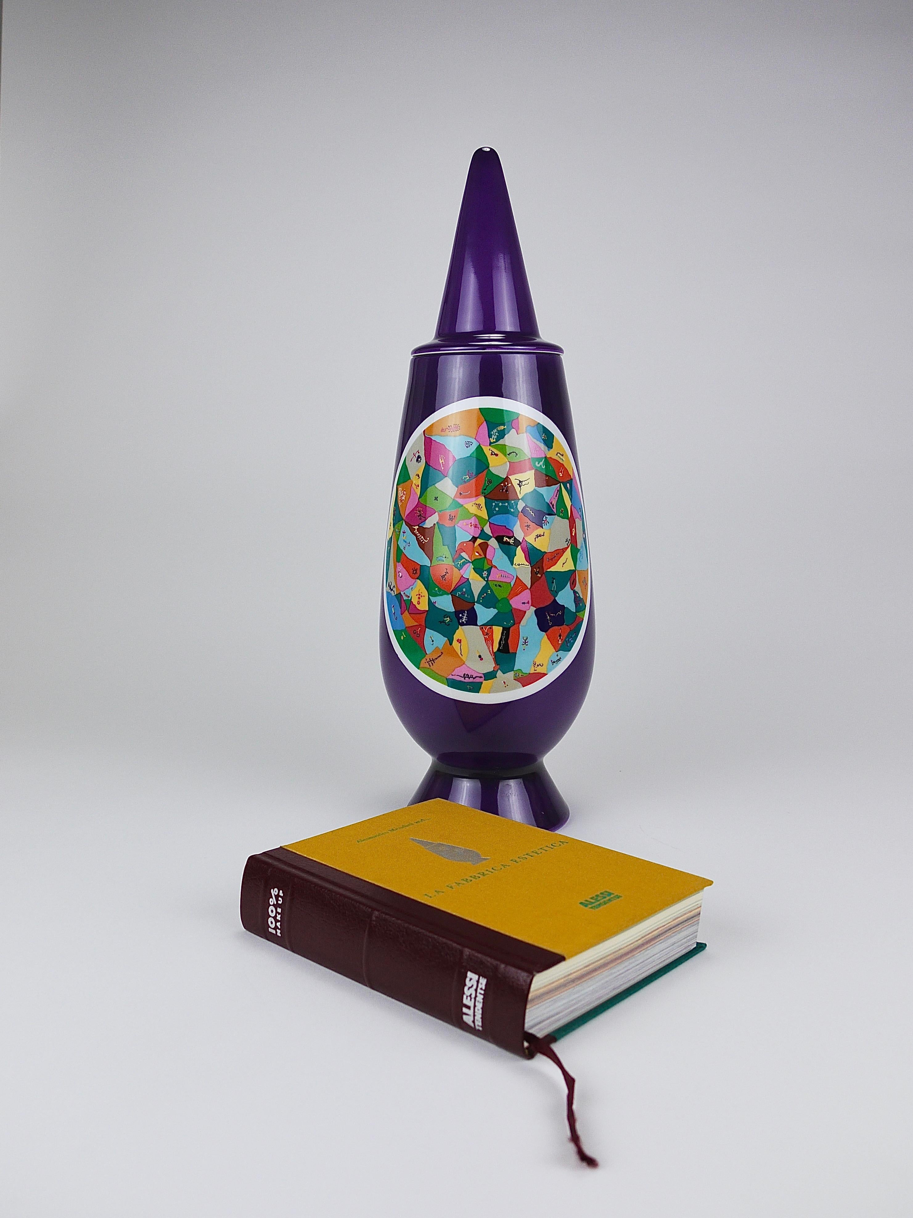 Alessandro Mendini x Luigi Ontani 100% Make-Up Limited Lidded Vase, Alessi, 1992 For Sale 3