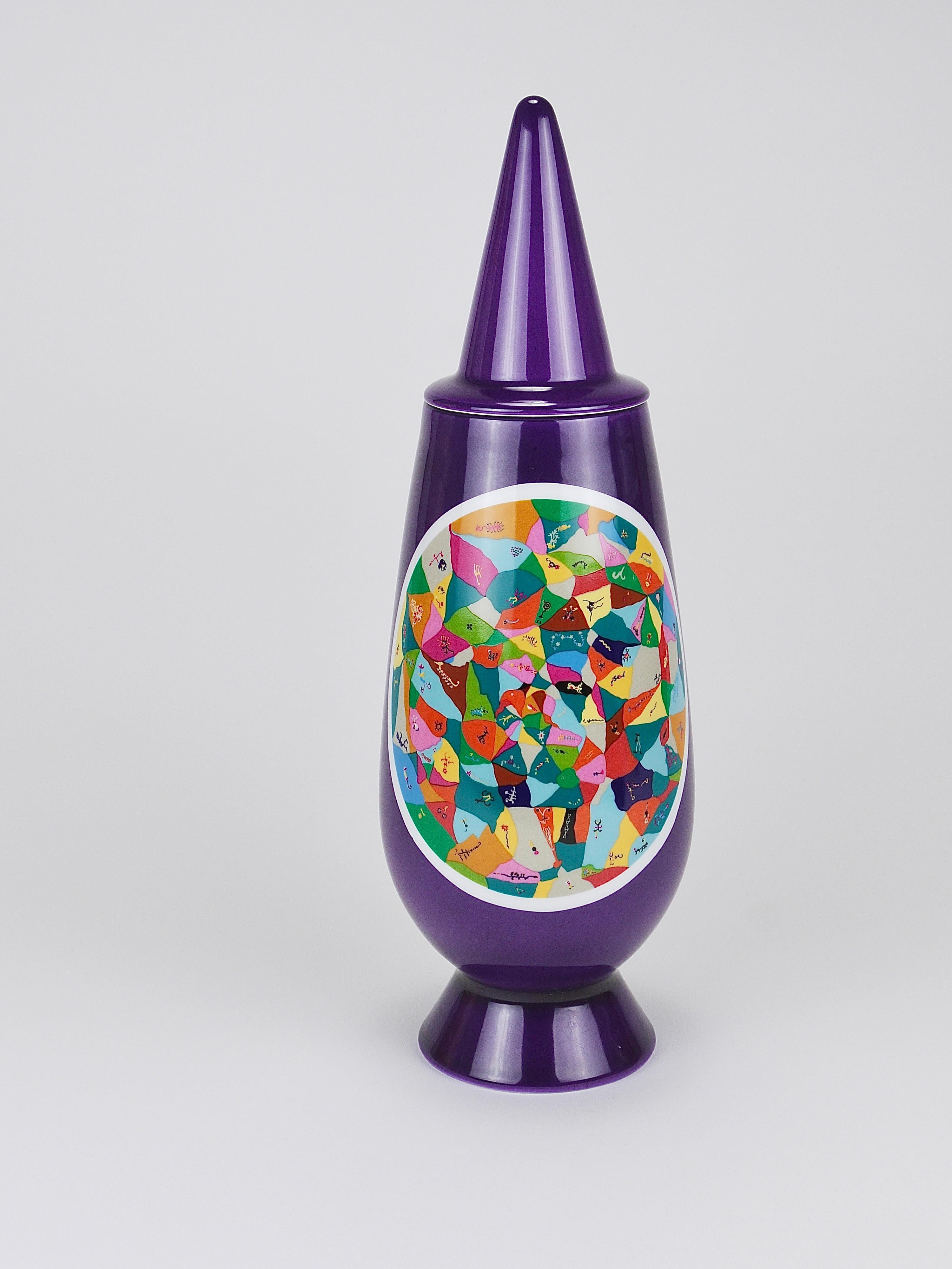 Alessandro Mendini x Luigi Ontani 100% Make-Up Limited Lidded Vase, Alessi, 1992 For Sale 6