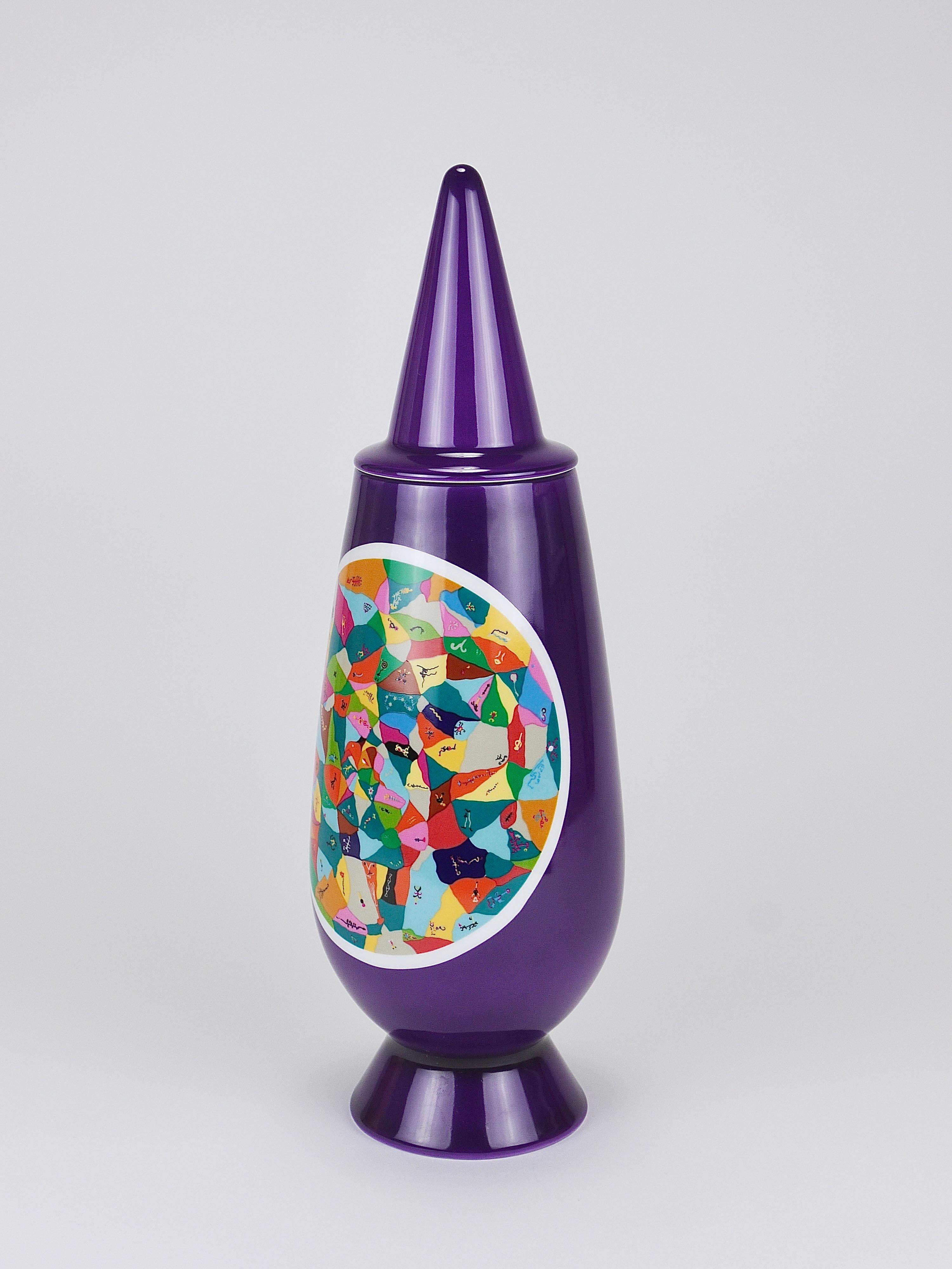 Alessandro Mendini x Luigi Ontani 100% Make-Up Limited Lidded Vase, Alessi, 1992 For Sale 7
