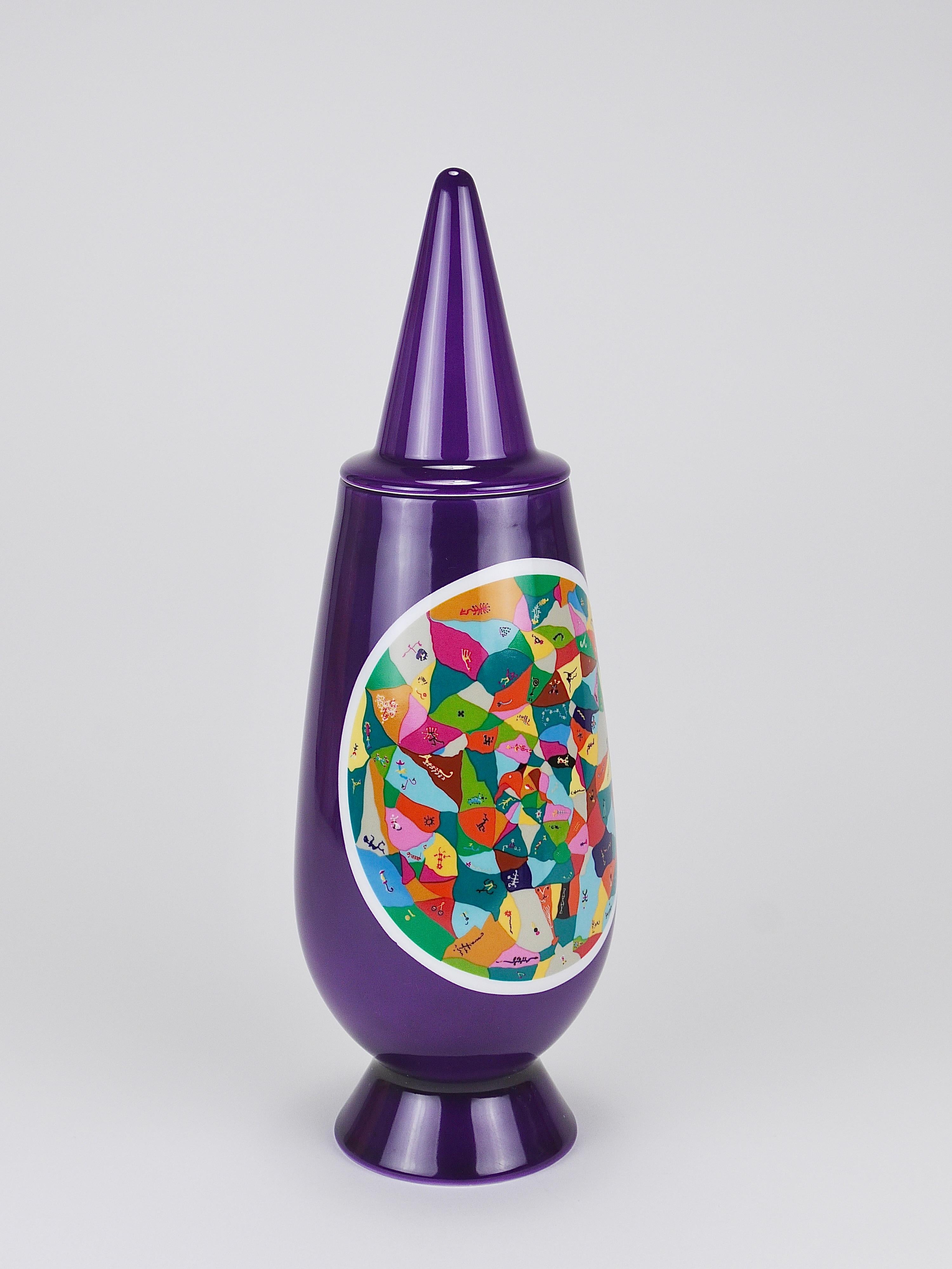 Alessandro Mendini x Luigi Ontani 100% Make-Up Limited Lidded Vase, Alessi, 1992 For Sale 8