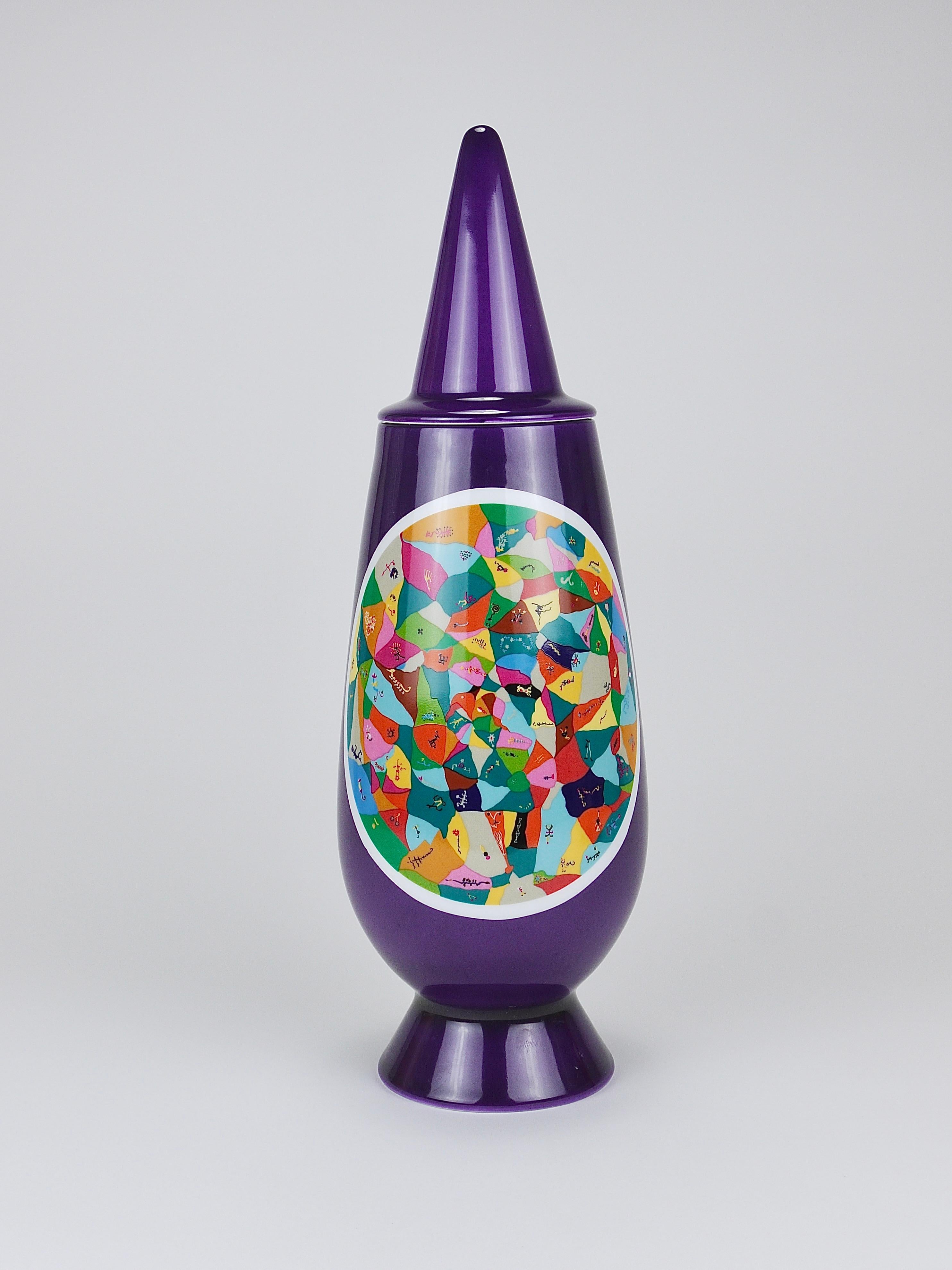 Alessandro Mendini x Luigi Ontani 100% Make-Up Limited Lidded Vase, Alessi, 1992 For Sale 1