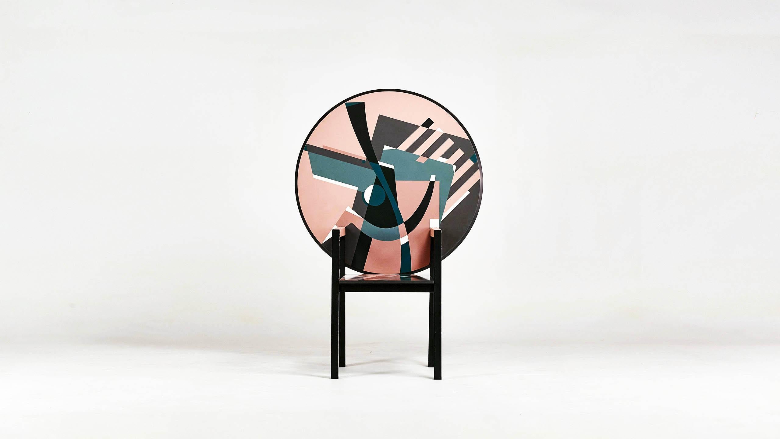 Zabro chair, by Italian master designer Alessandro Mendini for Zanotta. Particularly interested in radical design and post-modernism, Alessandro Mendini designed Zabro in 1984, a chair that turns ... into a table! 

The Zabro chair is above all a