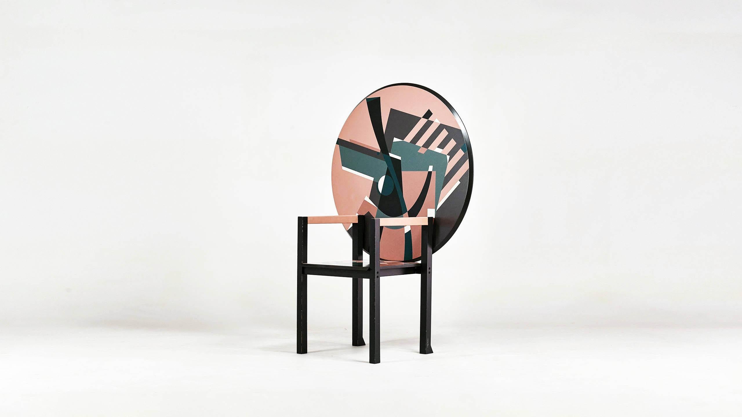 Leather Alessandro Mendini, Zabro Chair for Zanotta, Italy, circa 1980