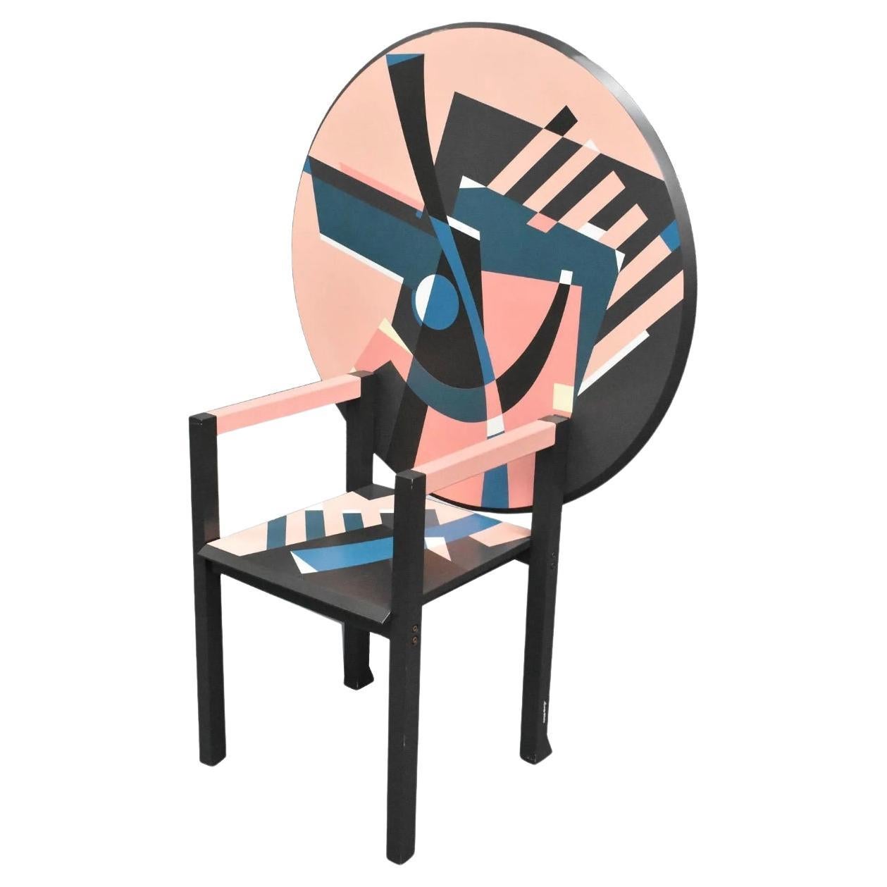 Alessandro Mendini 'Zabro' Chair Table per Zanotta, prodotto originale del 1984, firmato