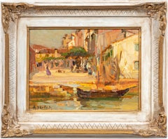 Alessandro Milesi (maître vénitien) - Peinture de paysage de la fin du XIXe siècle