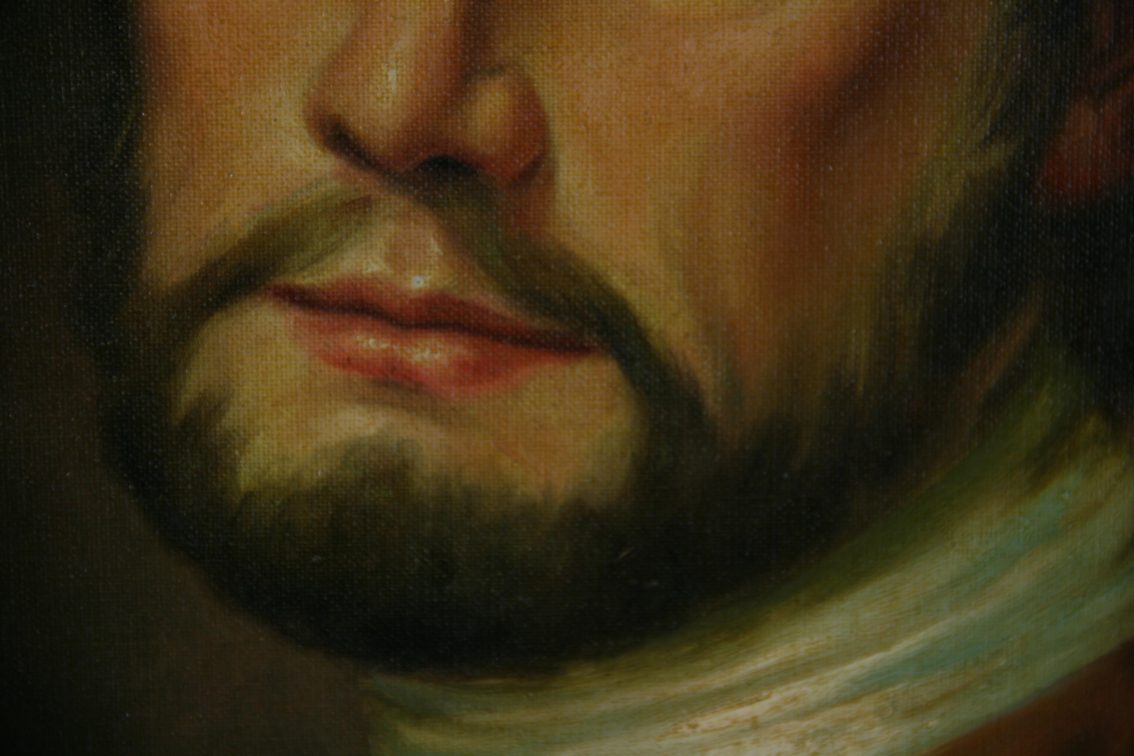  Antique Italian Renaissance Prince Portrait oil Painting 1940 For Sale 5