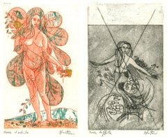 Leaves of Love-Orange Lady plus Mermaid (two proof prints)
