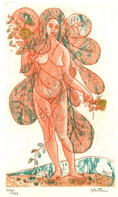 Leaves of Love-Orange Lady plus signed/numbered trial proof after cancellationi)