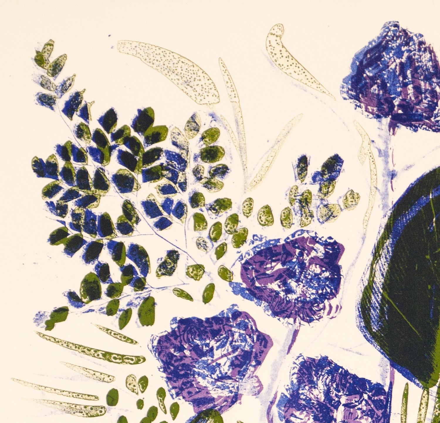 Regal Flower Arrangement original lithograph by Alessandro Nastasio For Sale 1