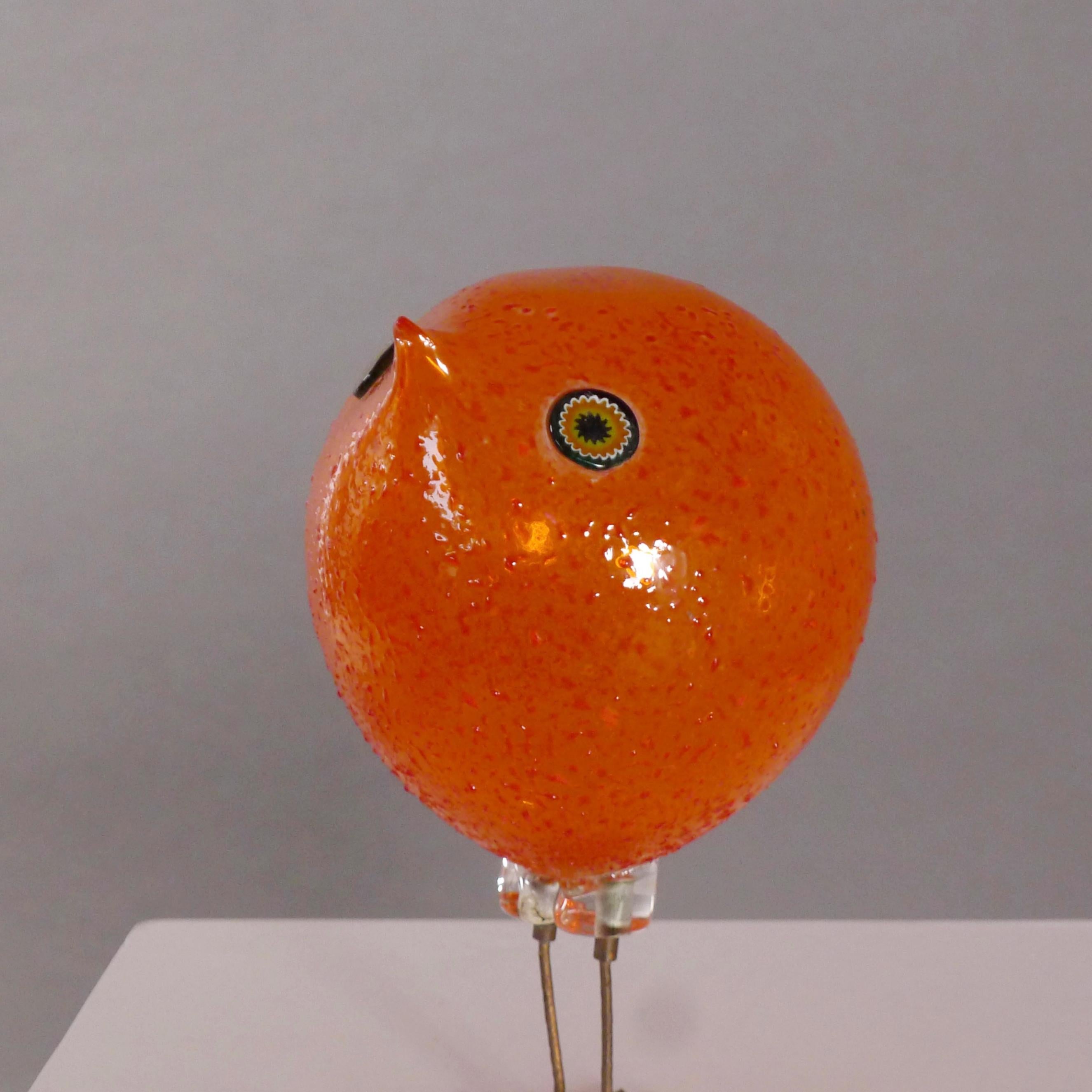 Alessandro Pianon, a Pulcino Glass Bird for Vistosi, Murano, 1960s 3
