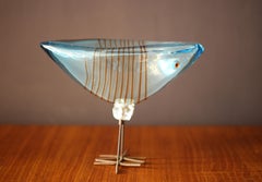 Alessandro Pianon Pulcino' blue bird Execution Vetreria Vistosi 1962