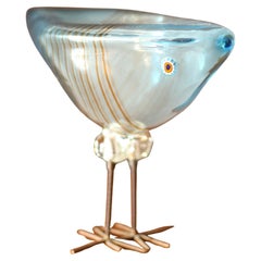 Alessandro Pianon Pulcino' blue bird Execution Vetreria Vistosi 1962