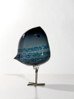 Alessandro Pianon Pulcino Glass Bird Sculpture for Vistosi Murano Italy 1960s