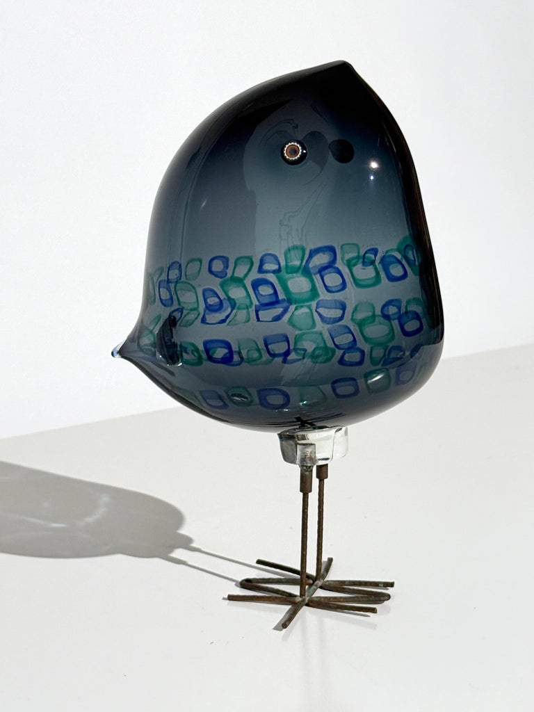 Alessandro Pianon Pulcino Glass Bird Sculpture for Vistosi Murano