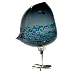Alessandro Pianon Pulcino Glass Bird Sculpture for Vistosi Murano Italy 1960s