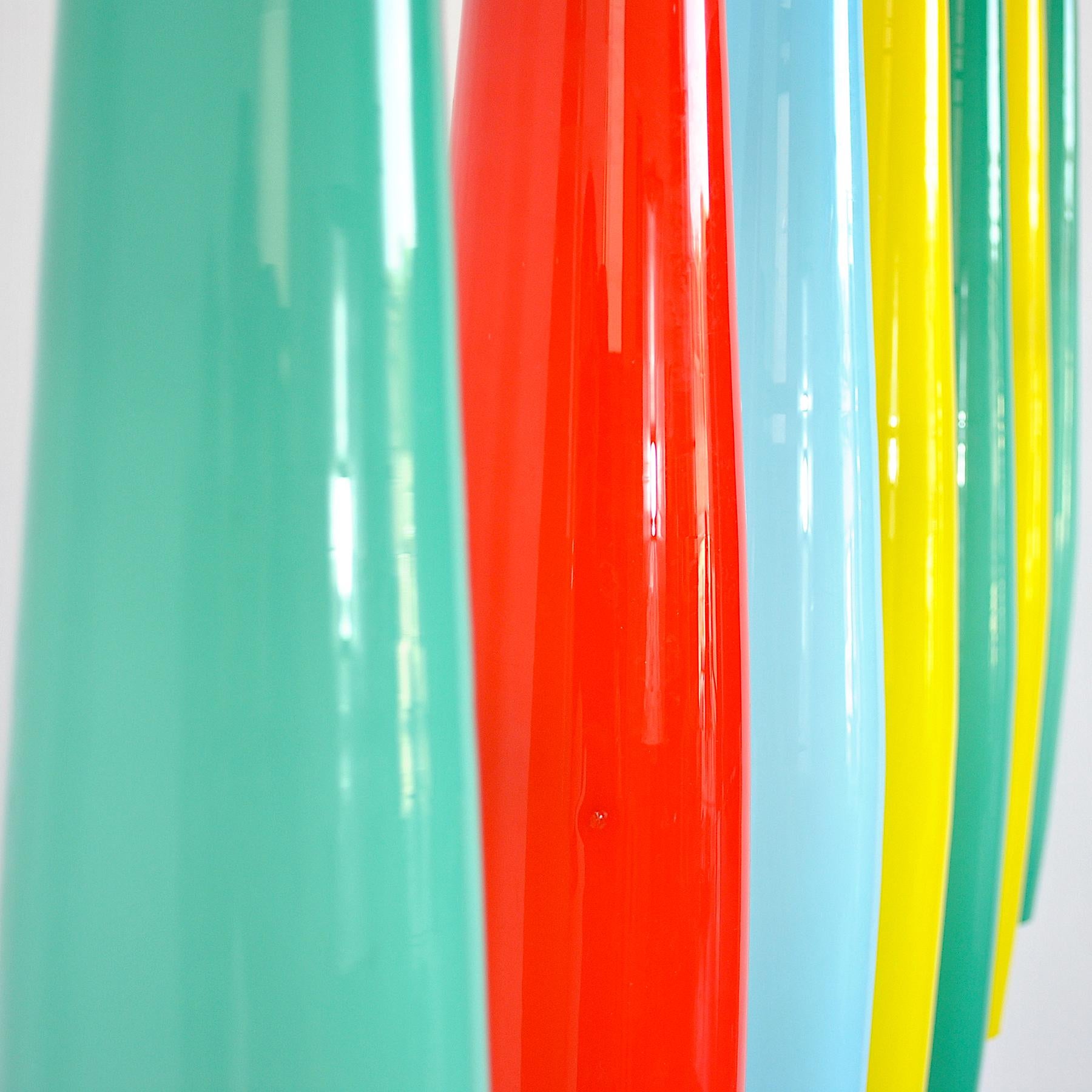 Alessandro Pianon Vistosi Chandelier in Murano Colored Glass, 60's For Sale 1