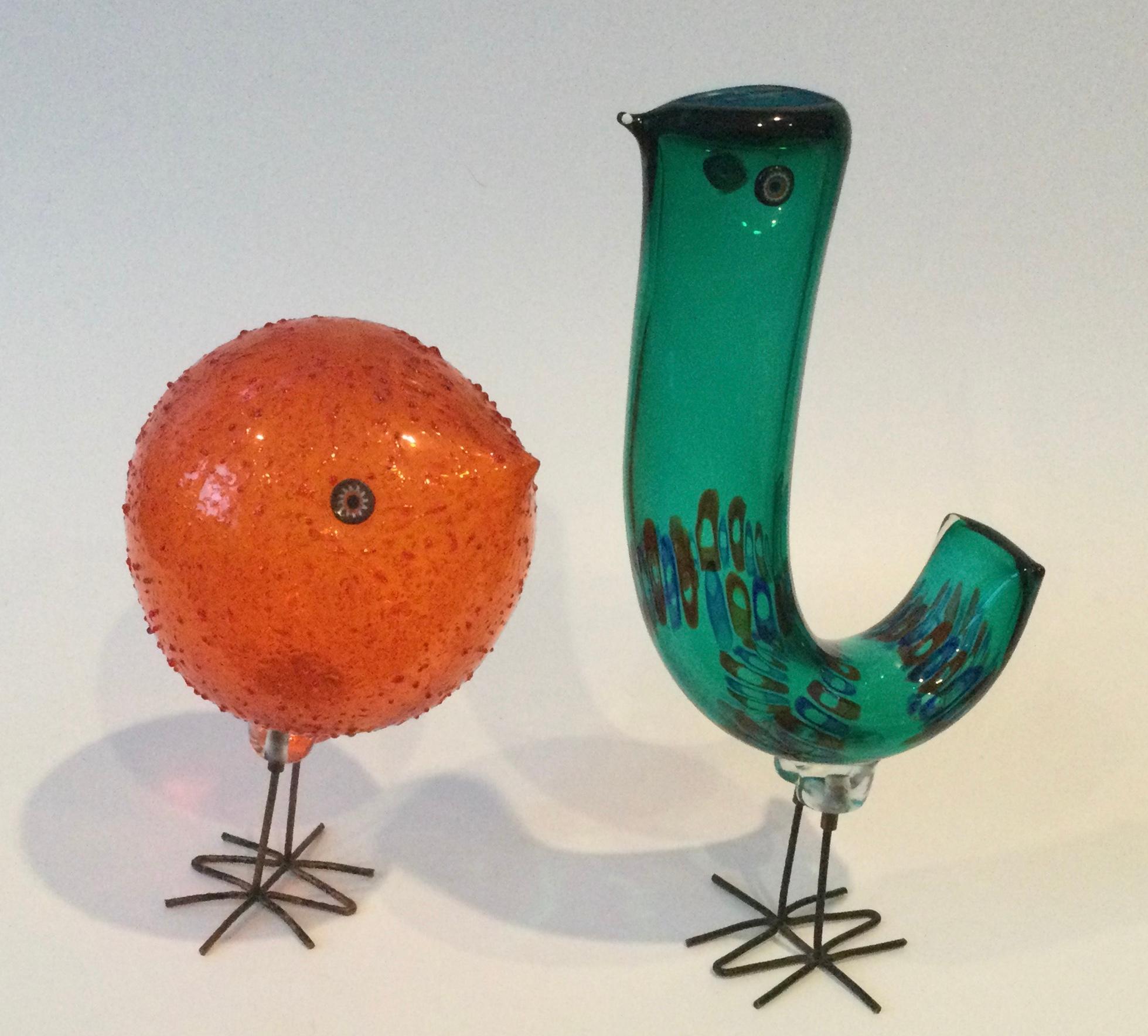 Entire set of highly sought after Murano Birds designed by Alessandro Pianon for Vistosi Circa 1960’s. Finding one of these iconic birds is rare these days, but finding an entire set is almost impossible. These birds have been in very high demand as