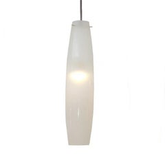 Alessandro Pianon White Glass Pendants for Vistosi, Italy, 1960s