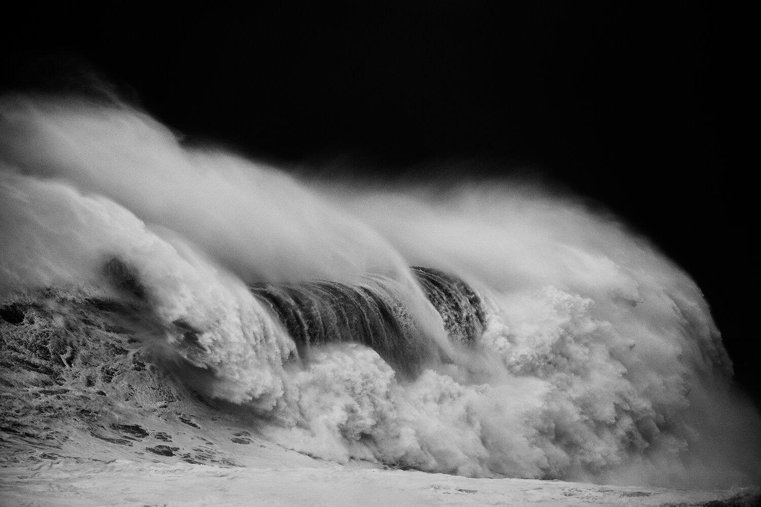 Alessandro Puccinelli Abstract Photograph - Nazare, Portugal, Waves, Seascape Photography (LARGE FORMAT) - unframed
