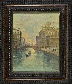 Vista de Venecia - Óleo de Alessandro Reati - Década de 1860