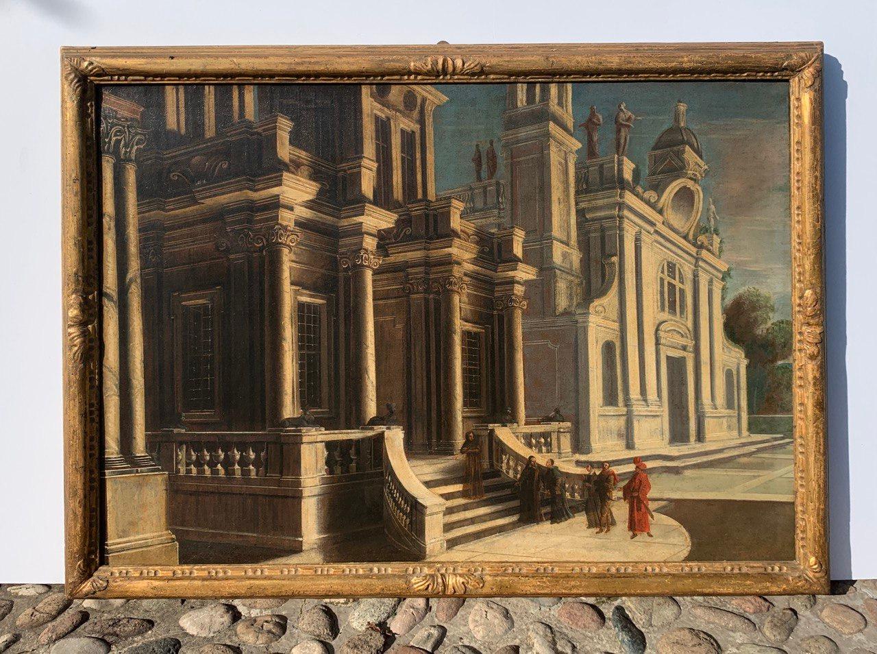 Alessandro Salucci (maestro italiano) - Paisaje del siglo XVII Capriccio en venta 3