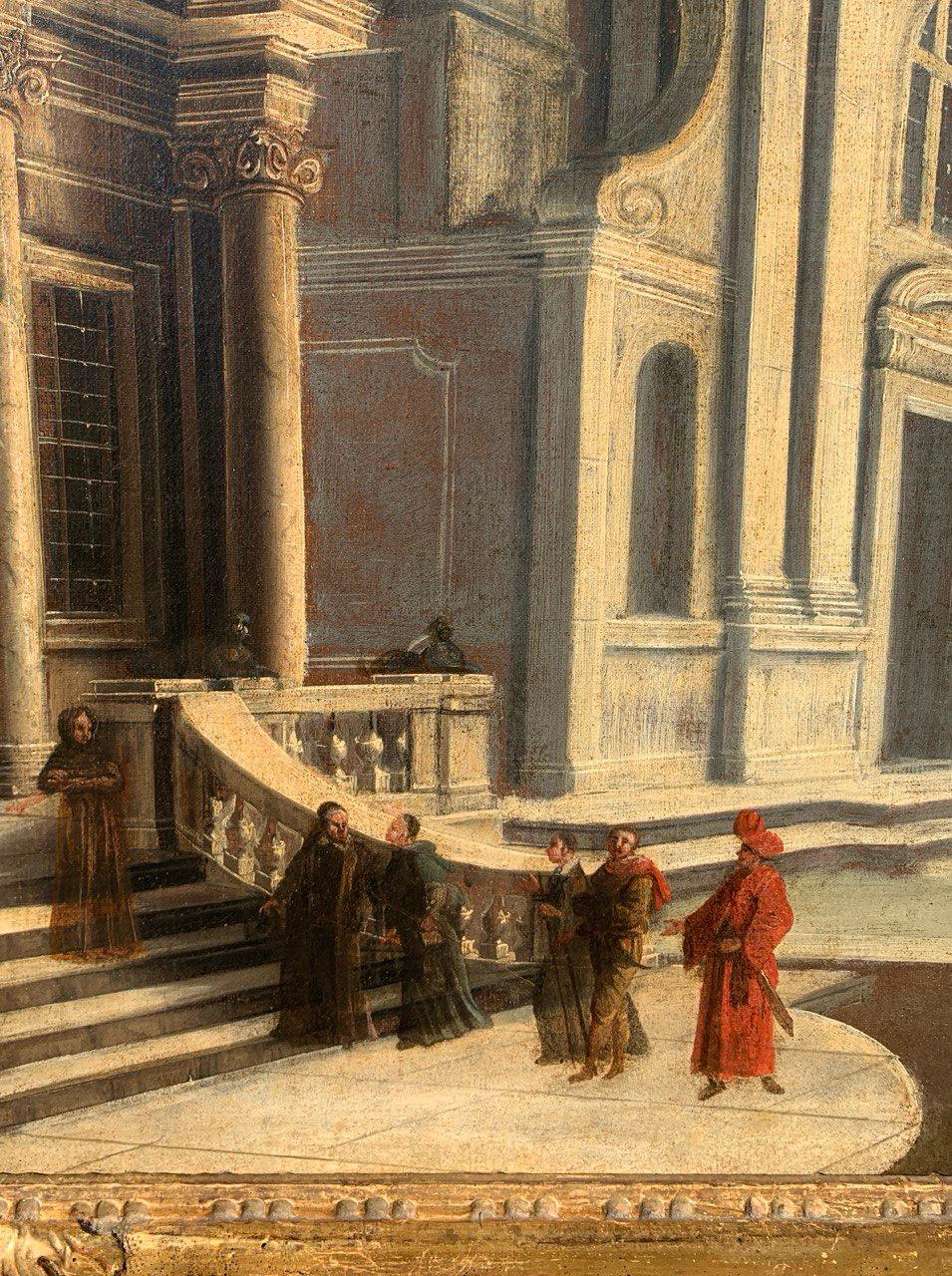 Alessandro Salucci (maestro italiano) - Paisaje del siglo XVII Capriccio en venta 4
