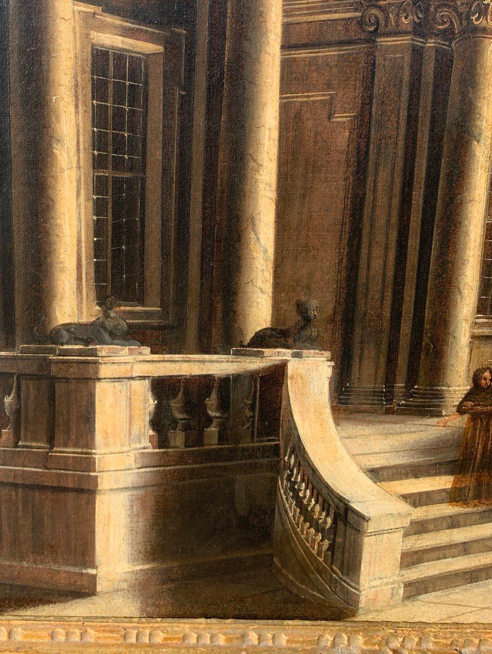 Alessandro Salucci (maestro italiano) - Paisaje del siglo XVII Capriccio en venta 5