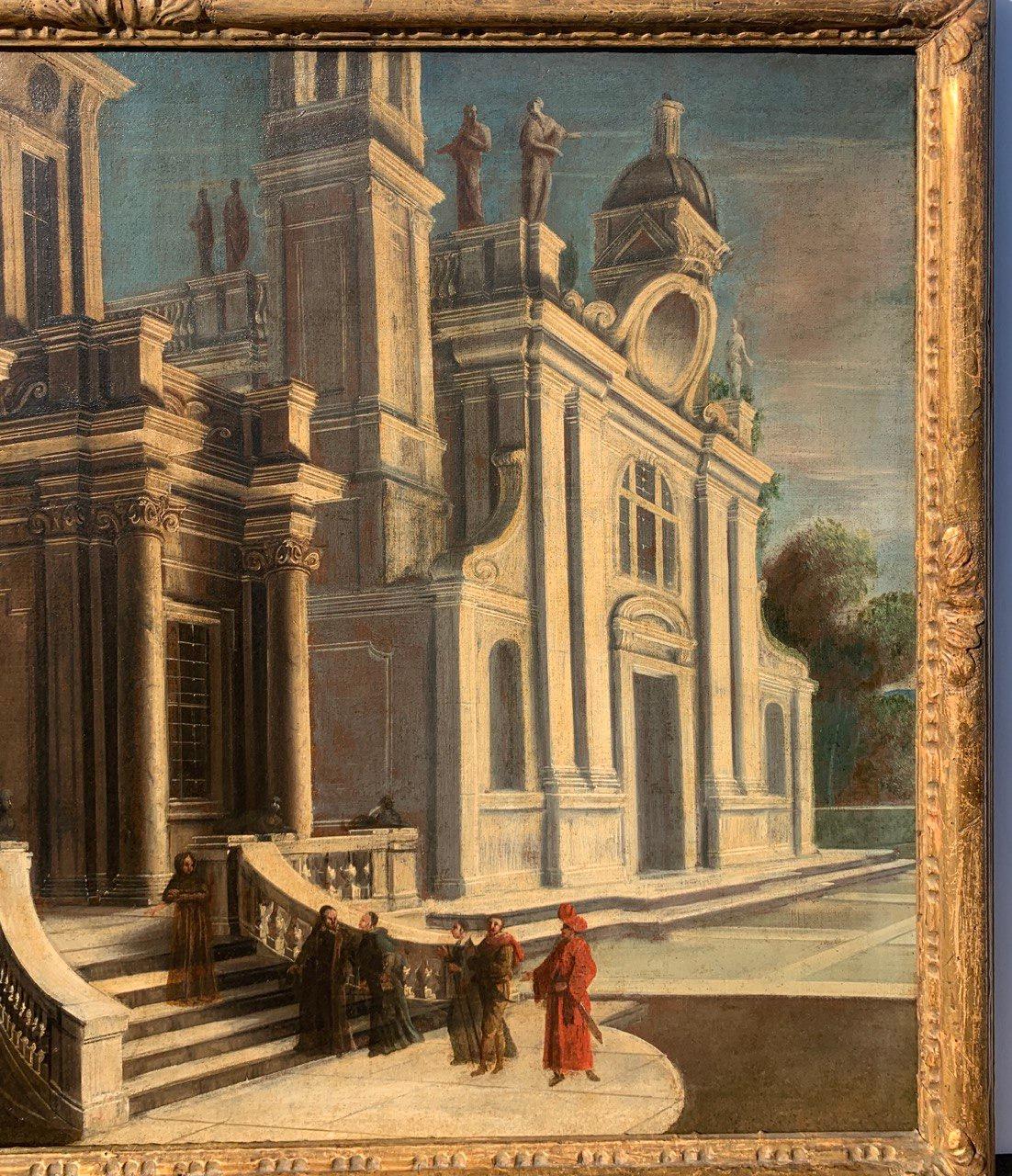 Alessandro Salucci (maestro italiano) - Paisaje del siglo XVII Capriccio en venta 7