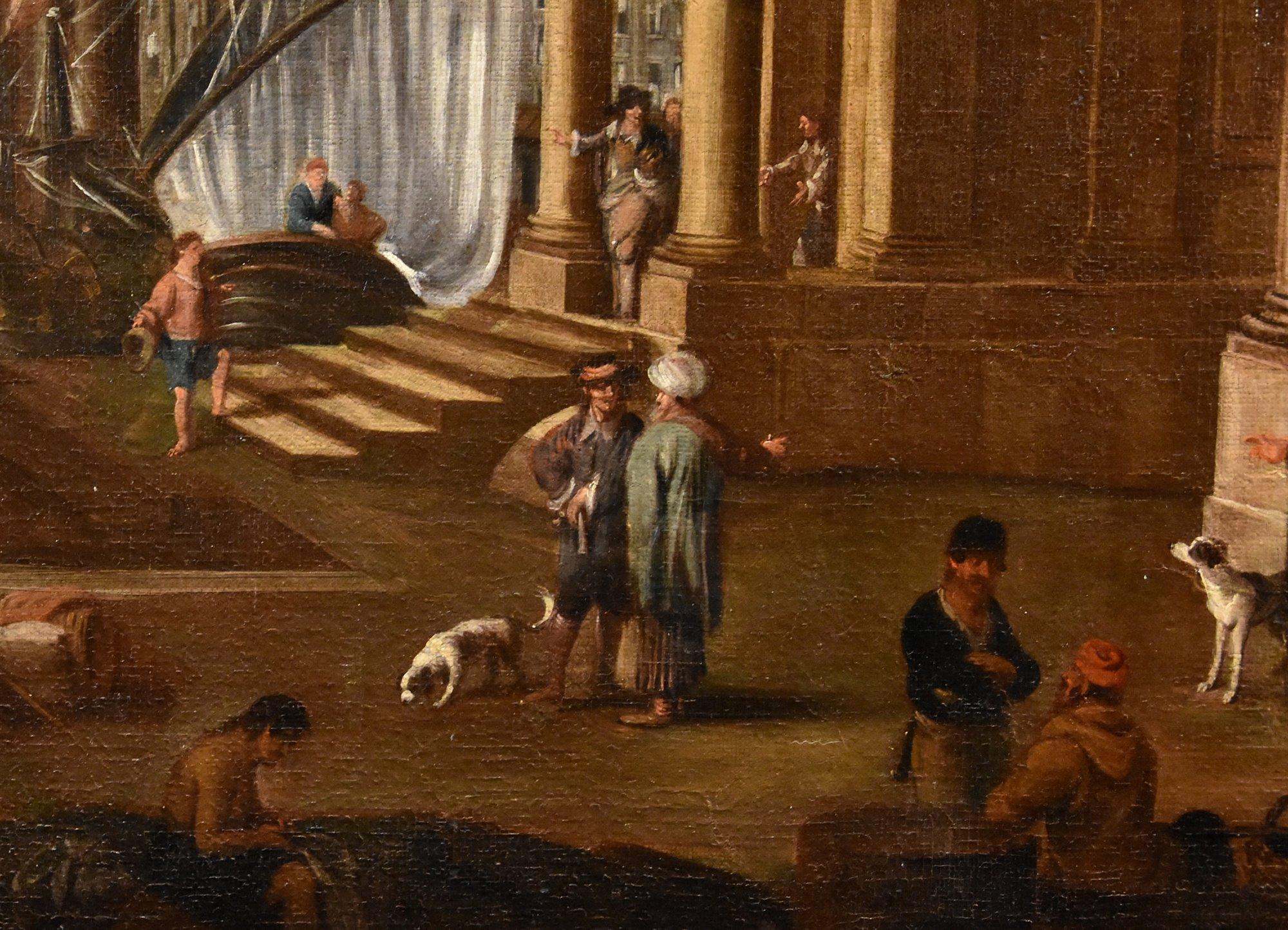 Landschaft Capriccio Salucci Gemälde 17. Jahrhundert Öl auf Leinwand Alter Meister Italien im Angebot 2