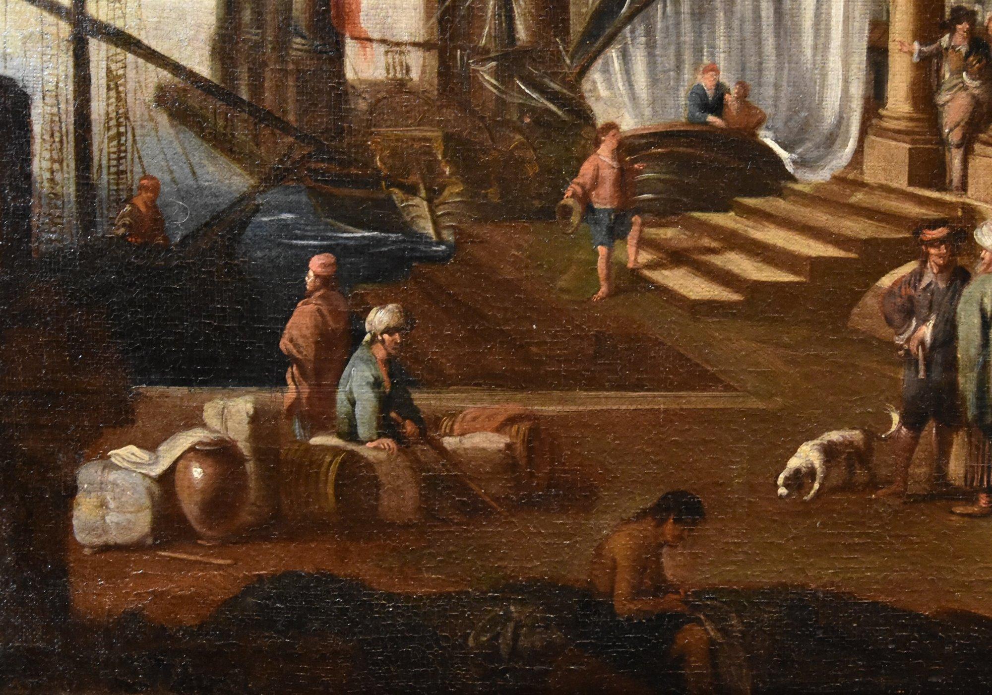Landschaft Capriccio Salucci Gemälde 17. Jahrhundert Öl auf Leinwand Alter Meister Italien im Angebot 3