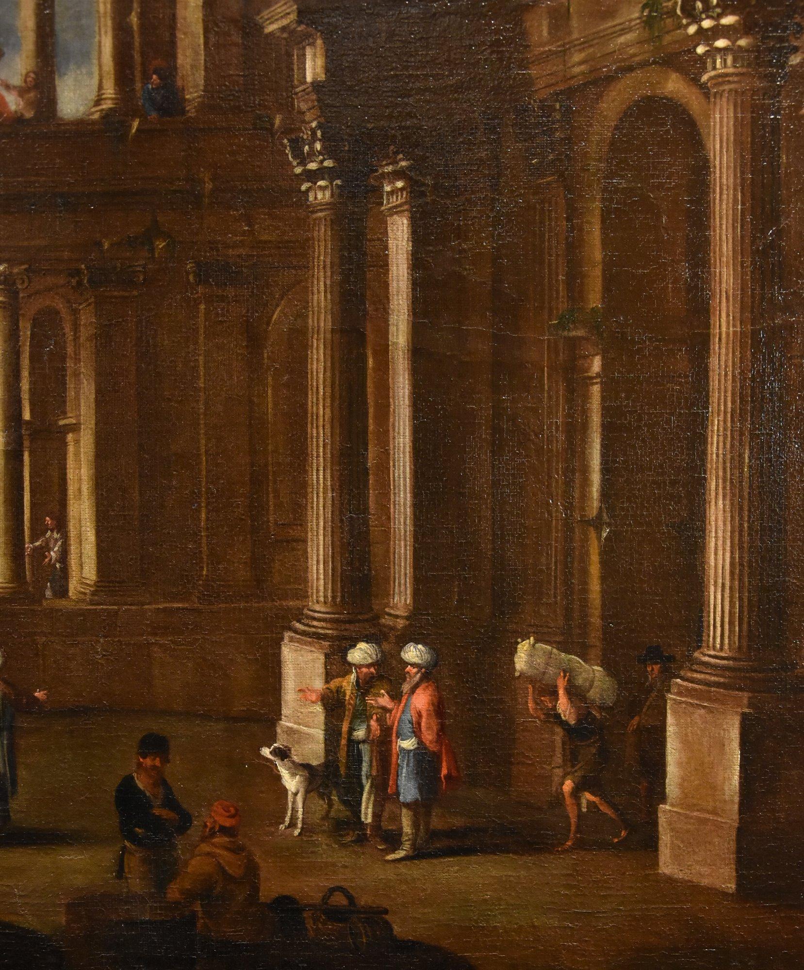 Landschaft Capriccio Salucci Gemälde 17. Jahrhundert Öl auf Leinwand Alter Meister Italien im Angebot 4