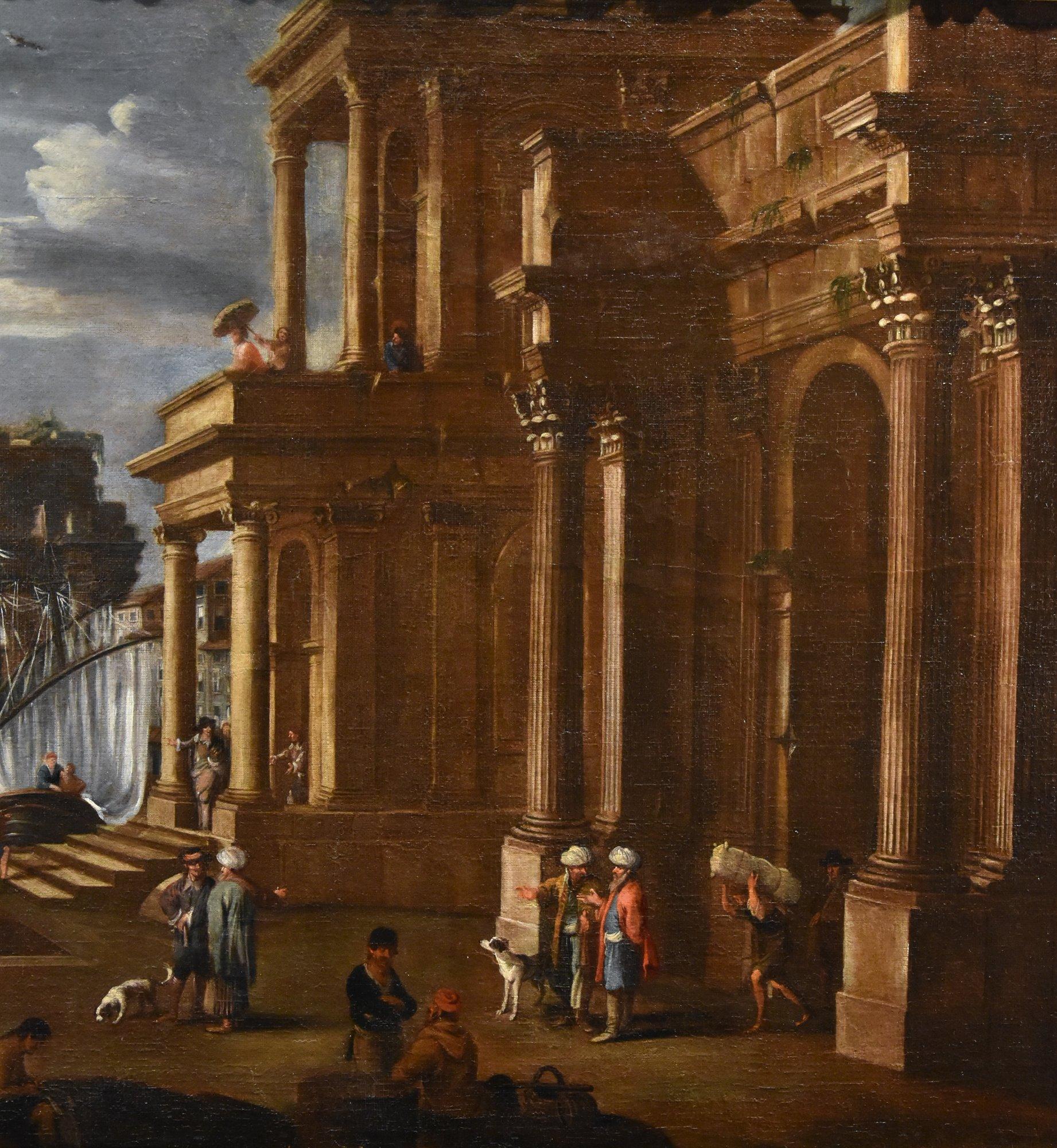 Landschaft Capriccio Salucci Gemälde 17. Jahrhundert Öl auf Leinwand Alter Meister Italien im Angebot 5